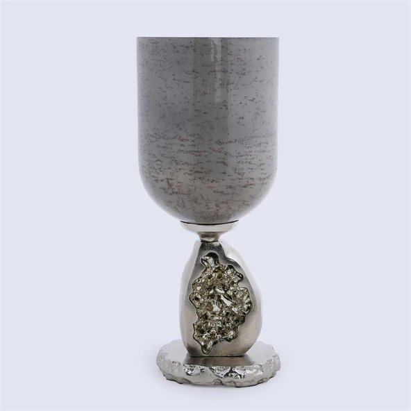 Vitale Tarnıshed Cam Metal Vazo Küçük 15*15 cm