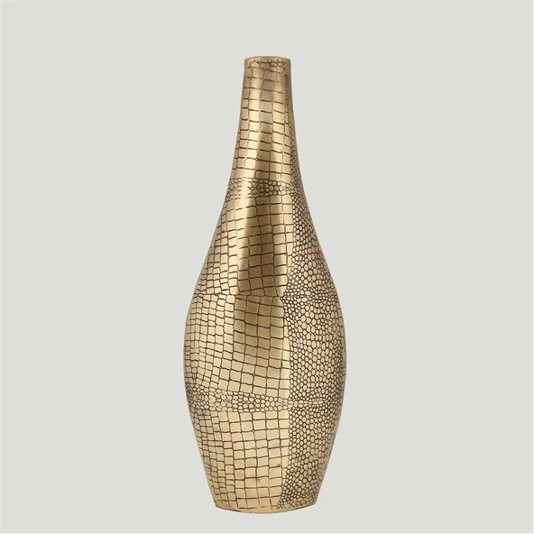 Vitale Metal Krokodil Büyük Armut Vazo 9*20*56 cm