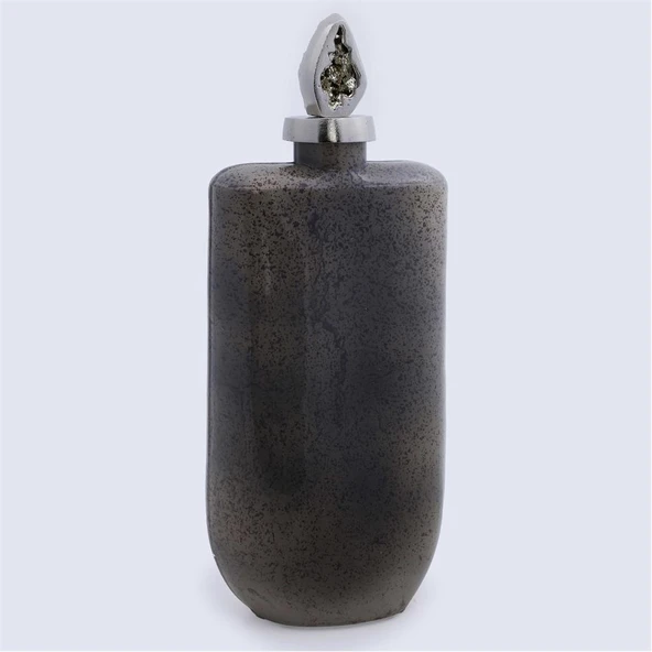 Vitale Tarnıshed Cam Metal Şişe 9*16.5 cm