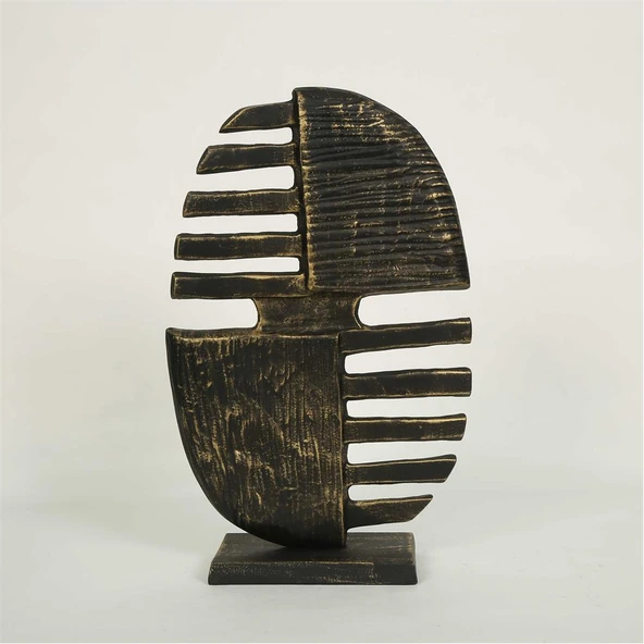 Vitale Metal Fossil Elips Dekor 9*27*41 cm ürün görseli 1