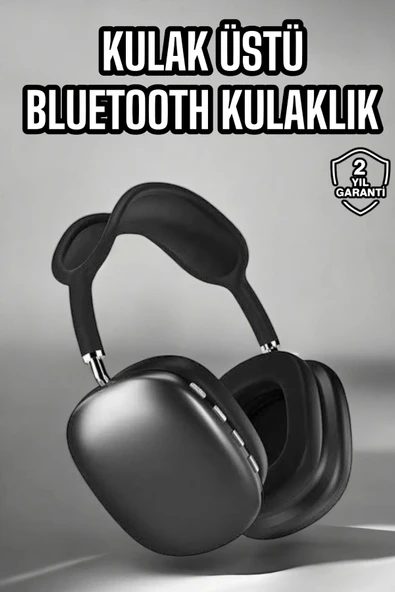 P9 Plus Kulaklık Siyah Bluetooth Bağlantılı Kulak Üstü Kablosuz