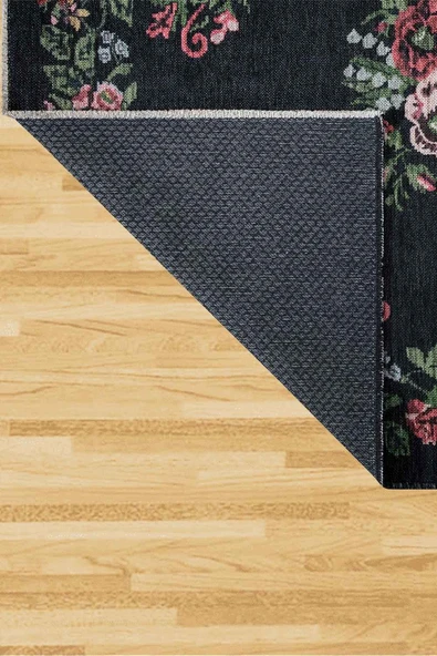 VALENCIA 1504 Çiçek Desenli Kaymaz Taban Yıkanabilir Modern Halı Kilim - 3