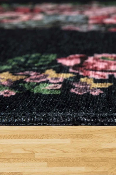 VALENCIA 1504 Çiçek Desenli Kaymaz Taban Yıkanabilir Modern Halı Kilim - 5