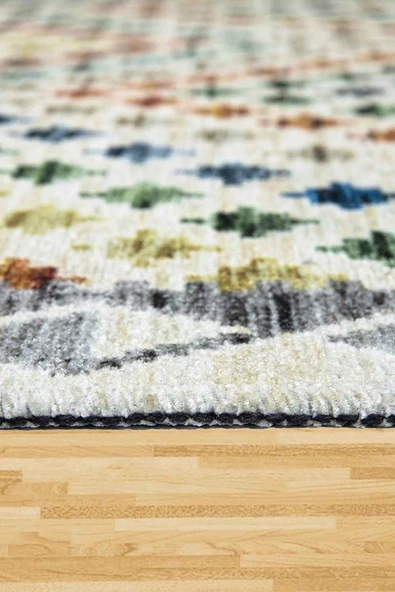 VALENCIA 1501 Renkli Kaymaz Taban Yıkanabilir Modern Halı Kilim - 5