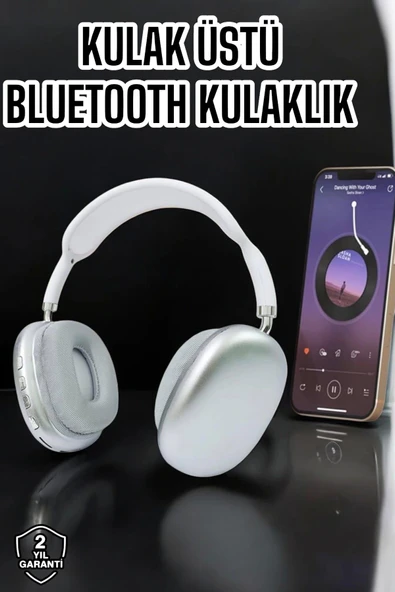 P9 Plus Kablosuz Kulak Üstü Bluetooth Kulaklık Beyaz Mikrofonlu Kulaküstü Kablosuz Kulaklık