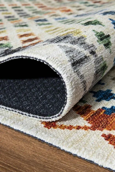 VALENCIA 1501 Renkli Kaymaz Taban Yıkanabilir Modern Halı Kilim - 2