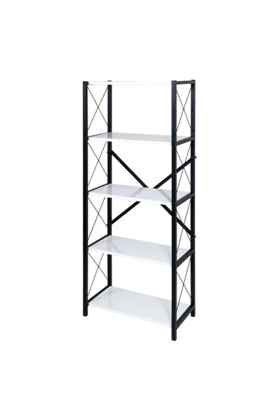 AKIS HOME 5 Raflı Metal Ayaklı Dekoratif Kitaplık - 4
