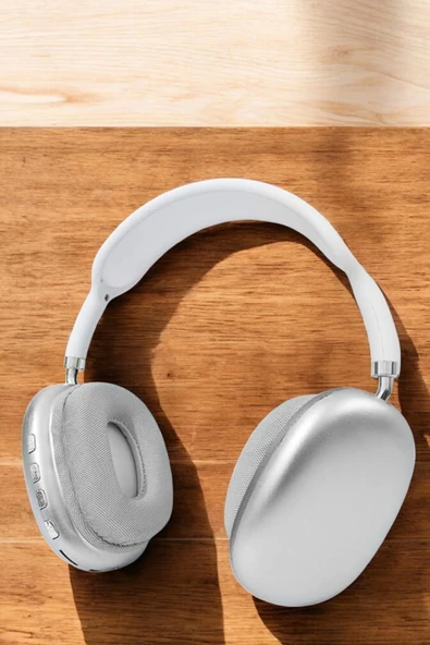 P9 Plus Kablosuz Kulak Üstü Bluetooth Kulaklık Beyaz Yüksek Ses Kaliteli - 5