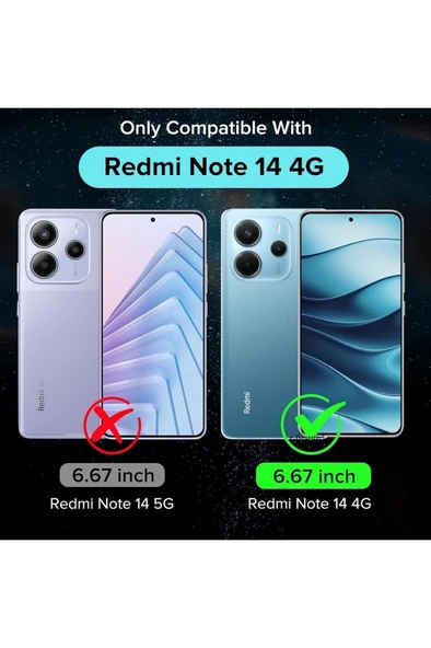 Xiaomi Redmi Note 14 4G Kılıf Deri Tarzı Niss Silikon Case Kapak - 4