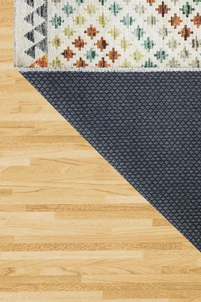 VALENCIA 1501 Renkli Kaymaz Taban Yıkanabilir Modern Halı Kilim - 3