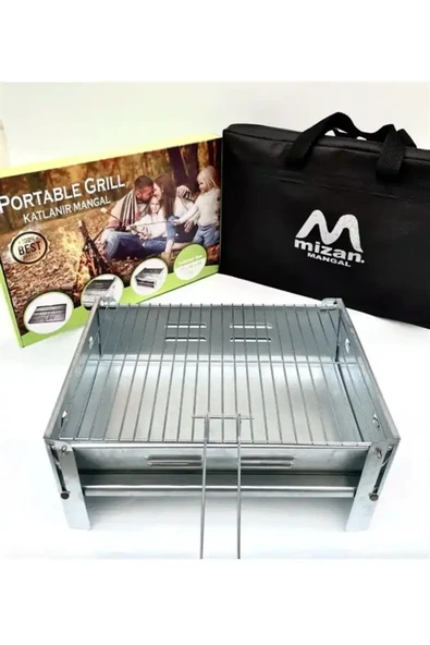 Mizan Çantalı Galvaniz Katlanır Mangal (özel Kutusu Vardır) - 5