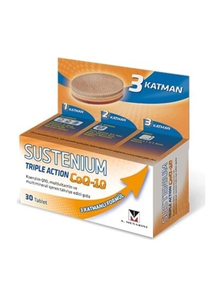 Sustenium Triple Action CoQ 10 30 Tablet (SKT:01/2027) ürün görseli 1
