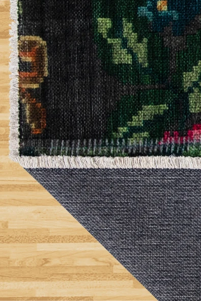 EFES 2302 Patchwork Yumuşak Doku Leke Tutmayan Modern Halı Kilim - 2