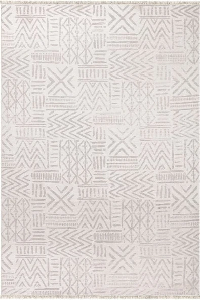 KİLİMİSTA MİLANO ML201 Krem Leke Tutmaz Antialerjik Yıkanılabilir Dokuma Dekoratif Halı Kilim - 4