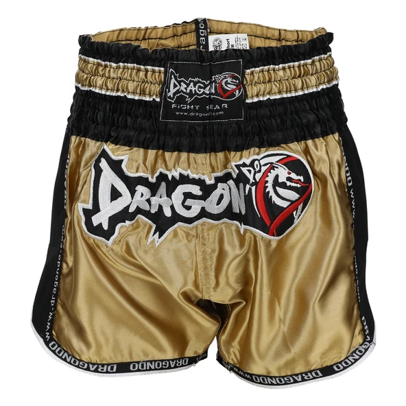 DragonDo MT3075 Retro NEO Kick boks Şortu Gold Muay Thai Şort Altın