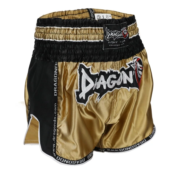 DragonDo MT3075 Retro NEO Kick boks Şortu Gold Muay Thai Şort Altın - 2