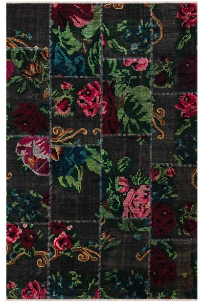 EFES 2302 Patchwork Yumuşak Doku Leke Tutmayan Modern Halı Kilim - 4