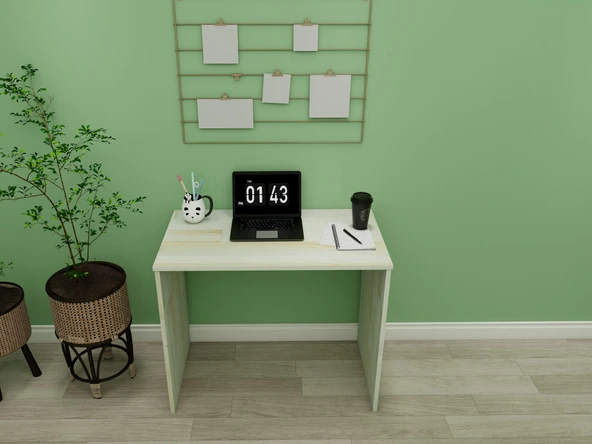 Işıltı Ahşap Ladin Çalışma Masası - 4