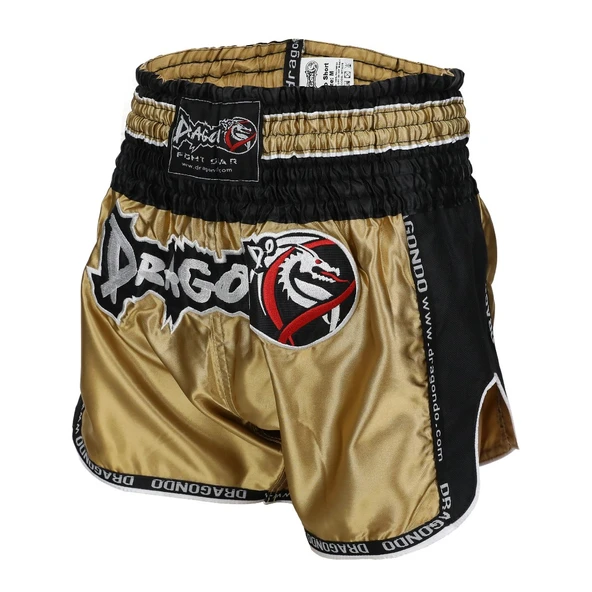DragonDo MT3075 Retro NEO Kick boks Şortu Gold Muay Thai Şort Altın - 3