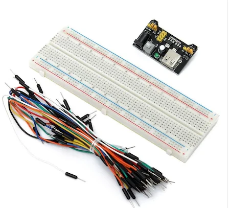 830 Noktalı Breadboard + Güç Kaynağı Modülü + 140 Jumper Kablo ürün görseli 1