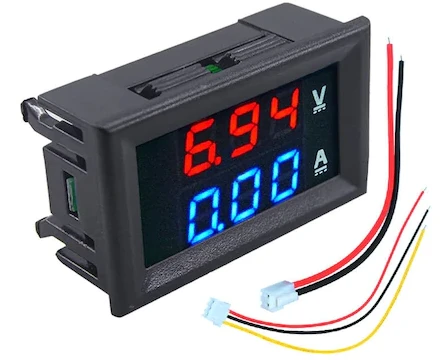 0.56" 100V 10A Çift LED Ekranlı Voltampermetre