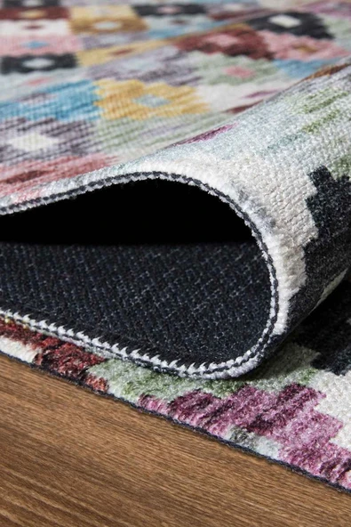 VALENCIA 1502 Renkli Kaymaz Taban Yıkanabilir Modern Halı Kilim - 2