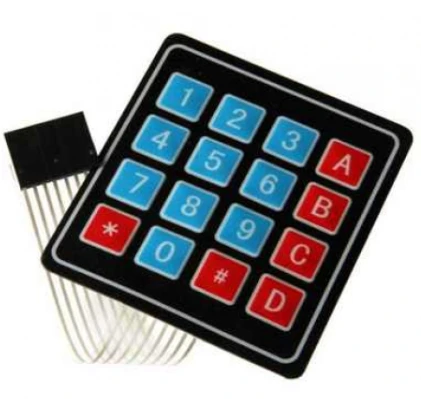 4x4 Membrane Matrix Tuş Takımı