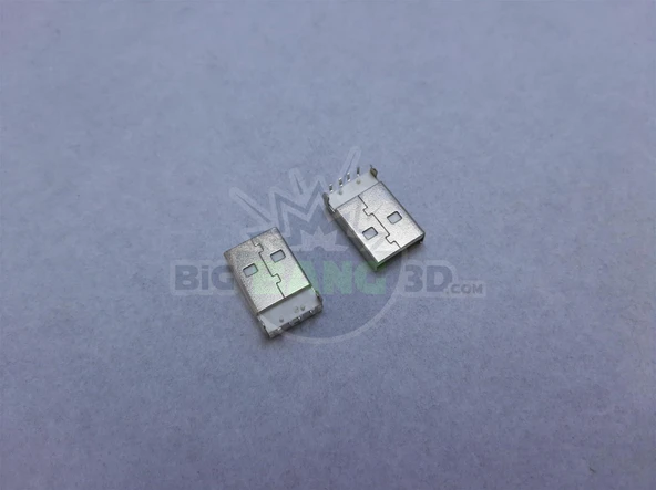 USB A Tipi Erkek Konnektör (Yatık) - Resim 2