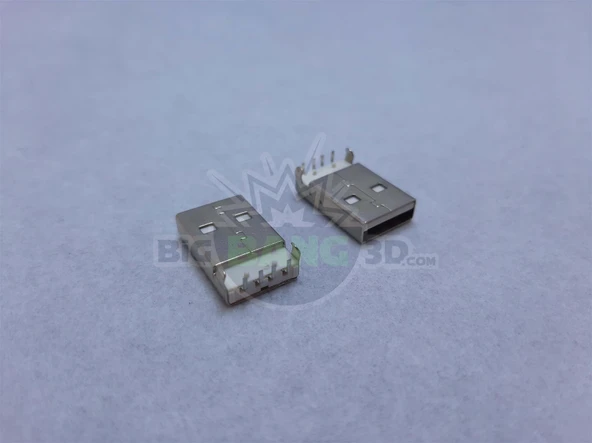 USB A Tipi Erkek Konnektör (Yatık)