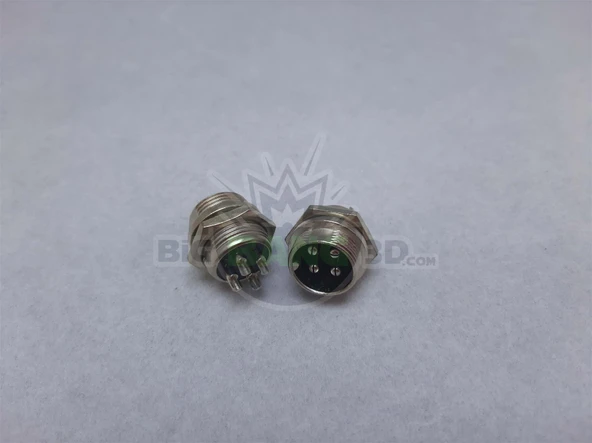 4'lü Mike Konnektör GX-16 -Erkek - Resim 2