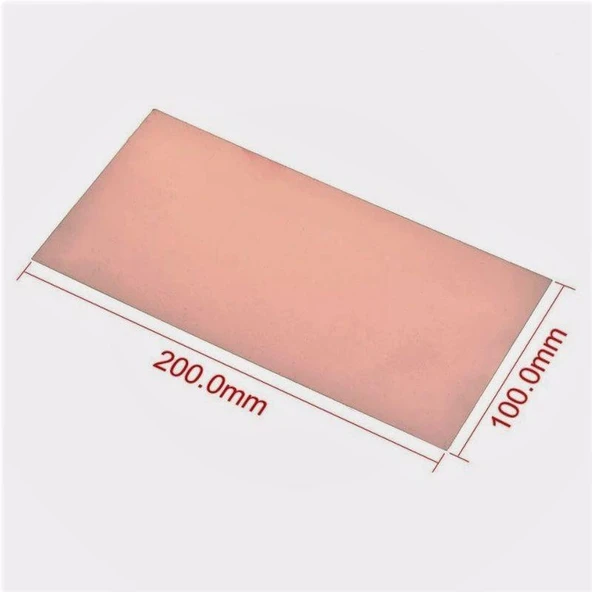 10X20 BAKIR PLAKET (TEK YÜZLÜ)