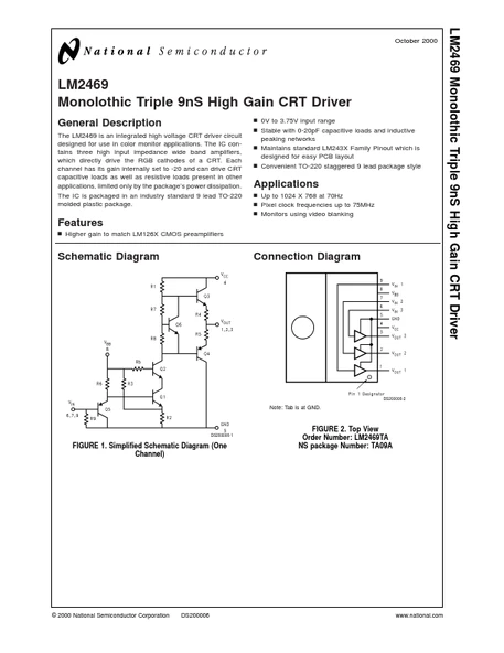 LM2469TA CURRENT MIRROR DEVRELİ AMFİKATÖR ENTEGRESİ - Resim 2