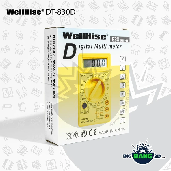 WellHise Dt830D Ölçü Aleti Multimetre - 2