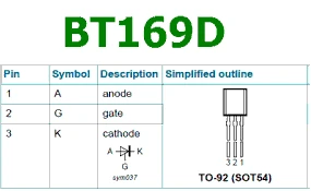 BT169 TRİSTÖR ürün görseli 1