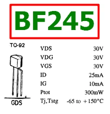 BF245C N-CHANNEL J-FET ürün görseli 1