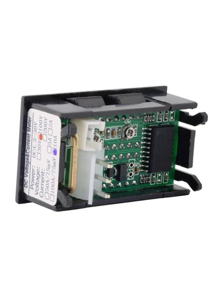 Dijital Voltmetre Dijital Ampermetre Dual DC 0-100V 10A - 4