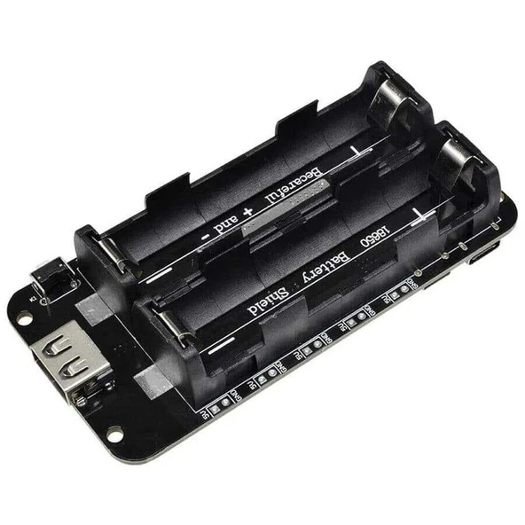 2-Way Switched 18650 Lithium Battery Holder V8 Micro USB