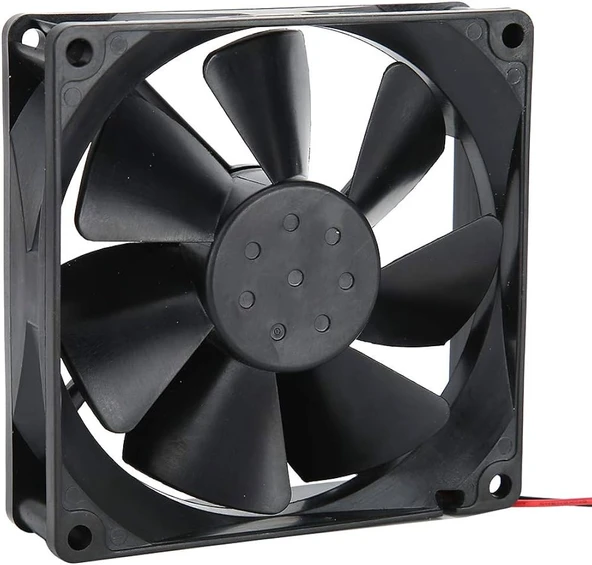 Kare Fan 9cm (90X90X25mm) 12 Volt (2 kablolu)