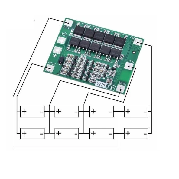 4S 40A BMS 18650 Lityum Pil Şarj Koruma Devresi