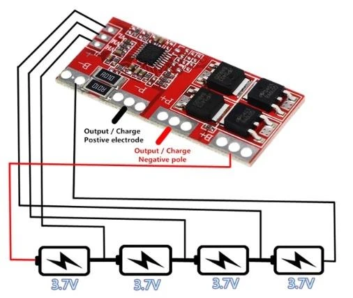 4S 30A BMS 18650 Lityum Pil Şarj Koruma Devresi