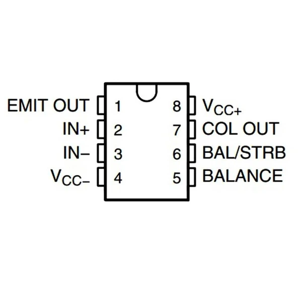 LM311P 5.1mA Komparatör Entegresi DIP8 - Resim 2