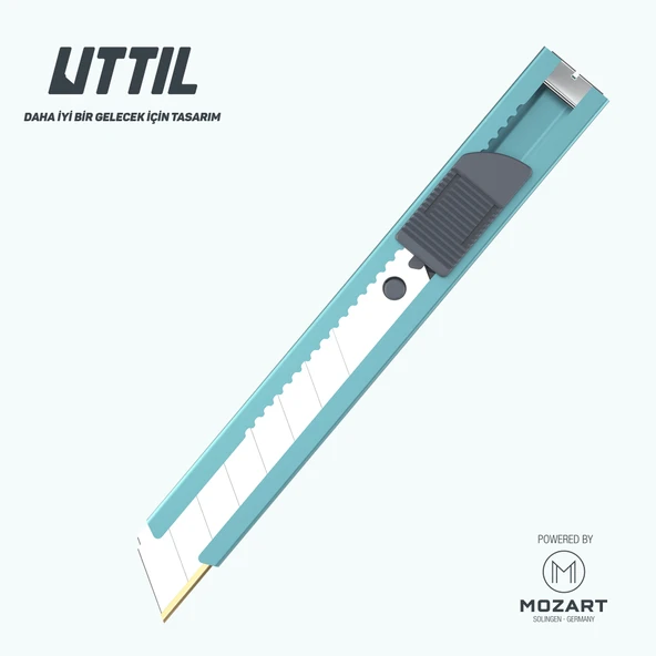 UTTIL PTUK08-EX Cep Tipi Extreme Model 18 mm Metal Maket Bıçağı