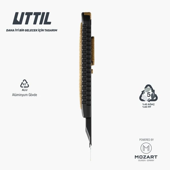 UTTIL AURA NATURA NMUK05-AN 18 mm Metal maket Bıçağı, %40 Ahşap - 4