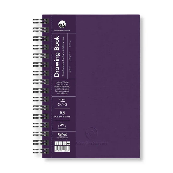 Schoellershammer Drawing Pad Mor Sert Kapak Çizim Defteri 120 gr A5 54 Yaprak ürün görseli