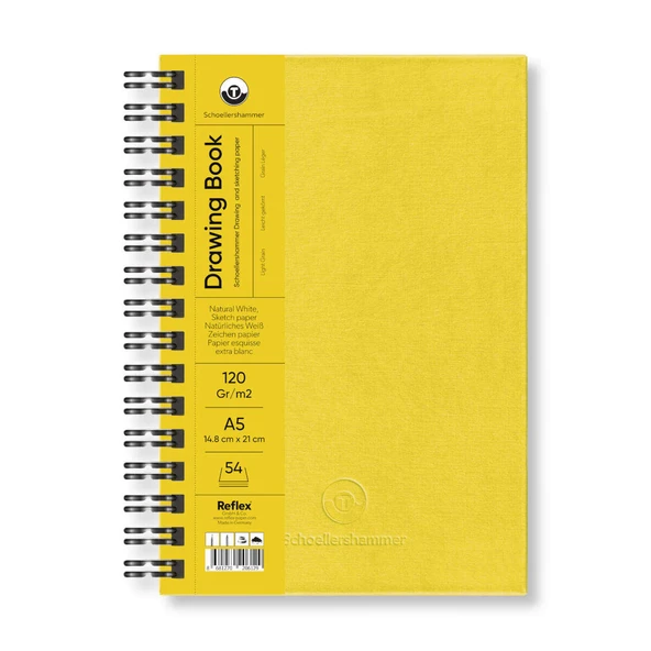 Schoellershammer Drawing Pad Sarı Sert Kapak Çizim Defteri 120 gr A5 54 Yaprak