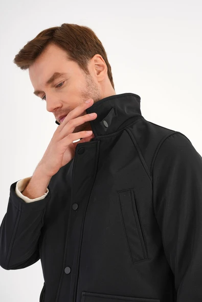 Urban Siyah Softshell Mont - Resim 4