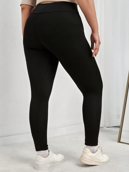 Kadın Yüksek Bel Dalgıç Spor Tayt - 4