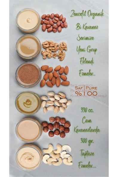 %100 Saf Kaju Ezmesi Şeker İlavesiz Bi Kavanoz 330 cc. Cam Kavanozda Kaju Ezmesi Vegan Glutensiz - 4