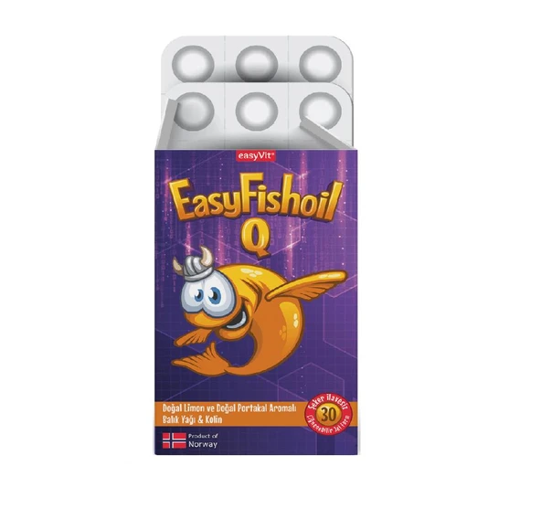 EasyFishOil Q Omega 3 Çiğnenebilir 30 Jel Tablet-SKT:08/2026