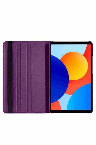 Xiaomi Redmi Pad SE Uyumlu 8.7 inç Fuchsia 360 Dönebilen Standlı Kılıf - Resim 12